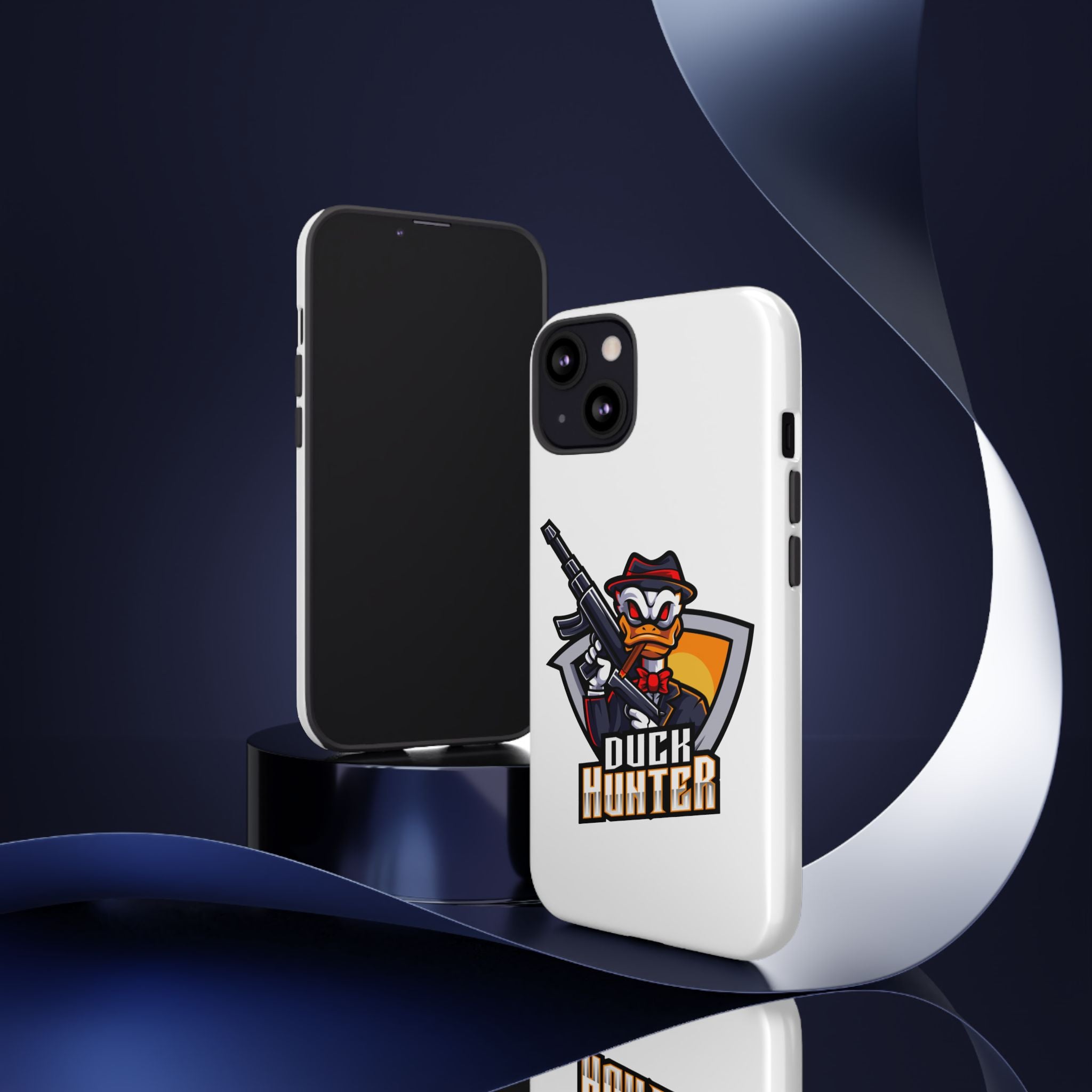 Phone Case — 'Duck Hunter' Cartoon Rifle Mascot Protective Case